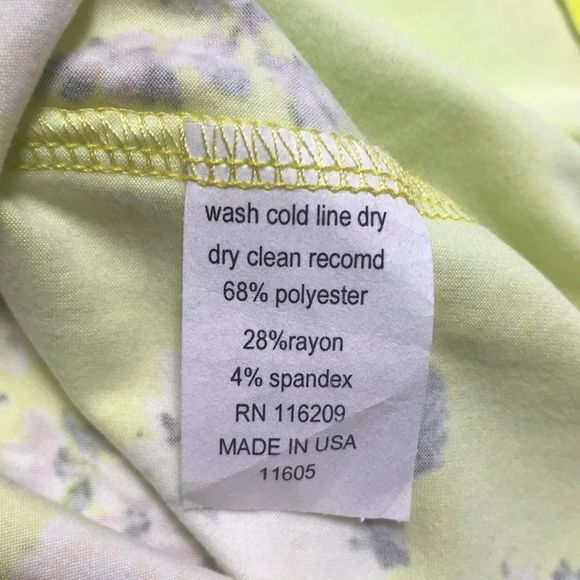 NWT Yellow Floral Snap Button Midi Dress - Picture 7 of 7